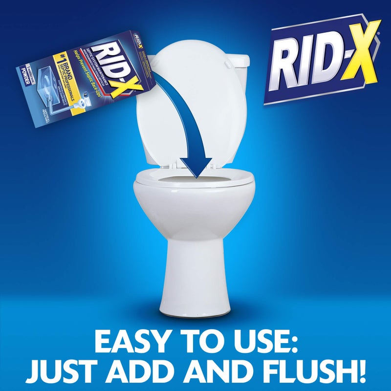 ريد-إكس معالجة RID-X للصرف الصحي، معالجة خزانات الصرف الصحي، كمية من المسحوق تكفي لمدة 3 أشهر، 29.4 أونصة - Image 4